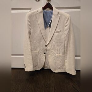 Zara men offwhite Ivory blazer jacket 40 summer